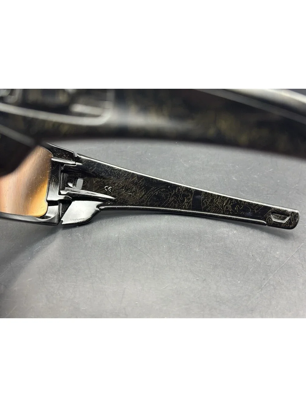 Oakley Batwolf Polished Black Gold History Text W/ Fire Iridium (Icons included)